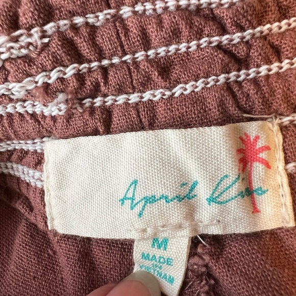 - NWT April Kiss linen beach pants - Picture 3 of 8